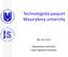 Technologický pasport Masarykovy univerzity
