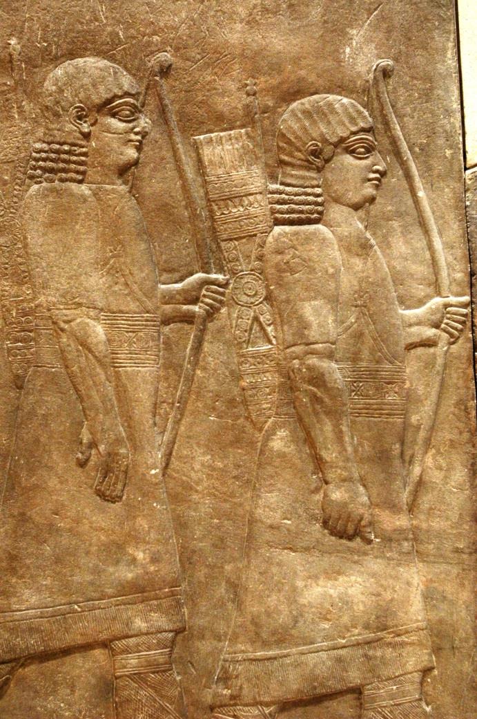 Lučištník asyrské armády 4) Reliéf s lučištníky