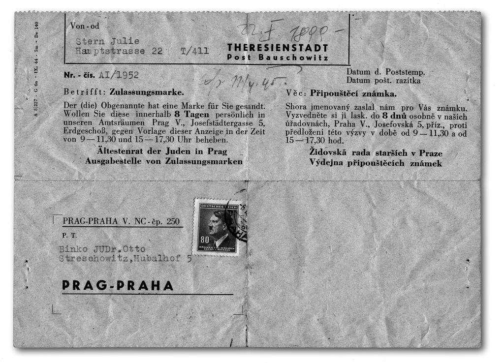 /Soukromá sbírka, ČR/  známky ze září 1944.