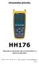 Uživatelská příručka HH176. Teploměr se záznamem dat pro termočlánky a odporové teploměry